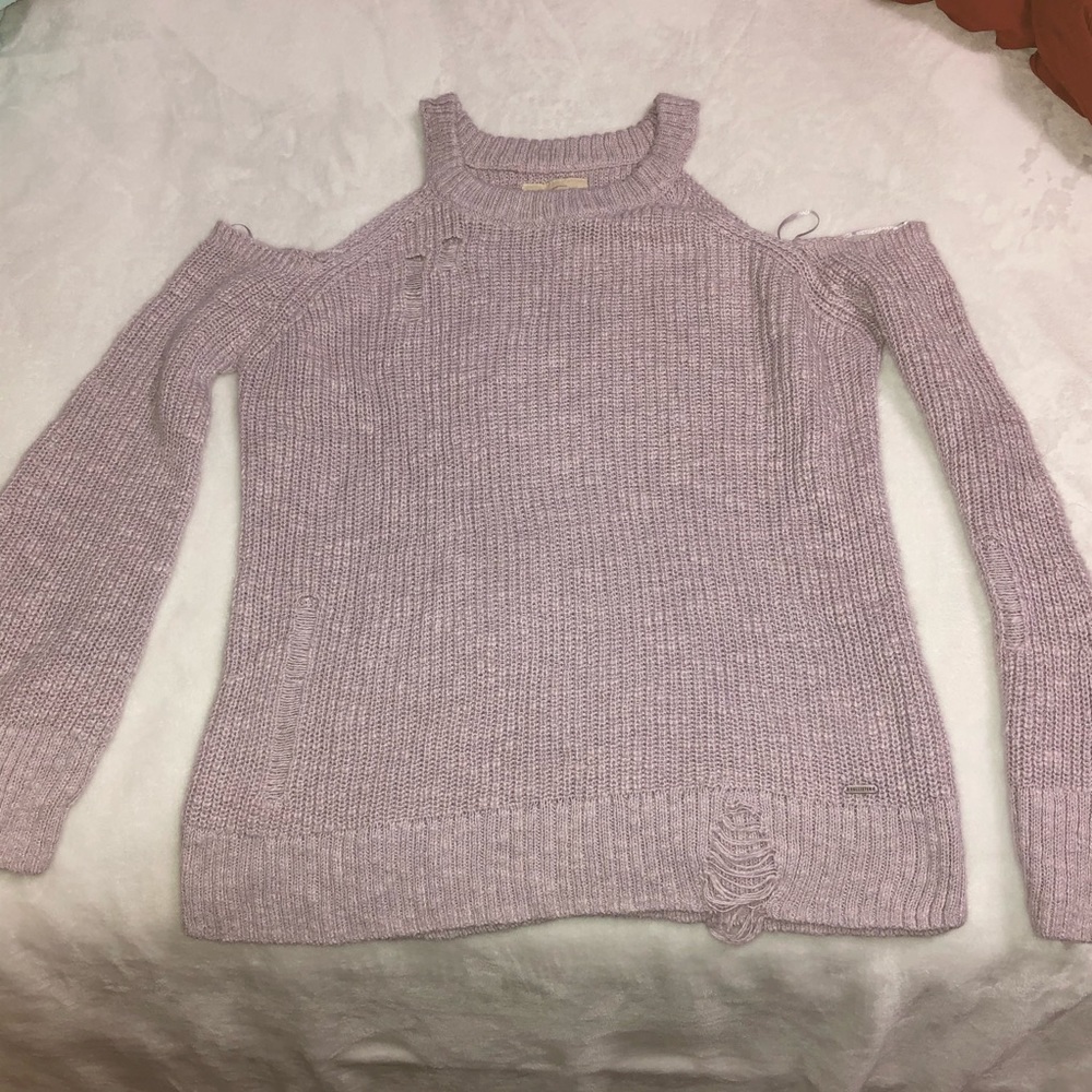 hollister distressed sweater